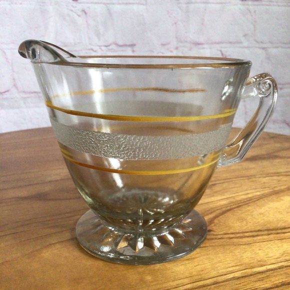 Vintage Bartlett Collins Glass Open Sugar Bowl and Creamer Set - Picture 8 of 10